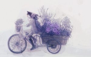 Bicycle-Flower-Delivery-Wallpaper