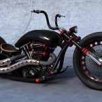 Black-Motorcycle-Chopper-Image