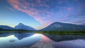 Floating Dock On A Beautiful Lake HD Desktop Background