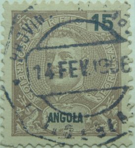 angola-stamp-15-reis-correios-portugal-mouchon-schokoladebraun-chocolate-brun-1898-1901