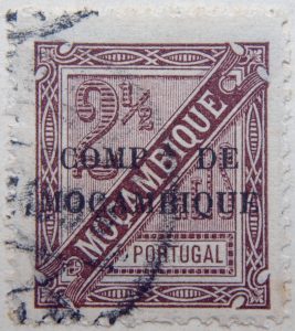 compa de mocambique black 2 half reis 1894 brown brun mozambique stamp mocambique portugal