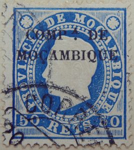 compa de mocambique black 50 reis 1892 blau blue bleu mozambique stamp provincia de mocambique
