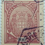 companhia de mocambique 100 rs reis 1894 braun gelb brown buff brun jaune mozambique stamp