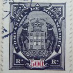 companhia de mocambique 500 res rs reis 1894 schwarz black noir mozambique stamp