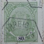 companhia de mocambique 80 rs reis 1894 grun green vert mozambique stamp