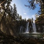 Wonderful Forest Waterfall Wide Desktop Background