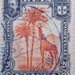 nyassa 20 reis correios portugal 1901 orangerot orange red rouge giraffe stamp