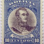 09 the 100th anniversary of the beginning of war of independence, 1809 1825 u. p. u bolivia correos centenarios de la guerra de independencia. bernardo monteagudo 25 de mayo de 1809 10 centavos stamp