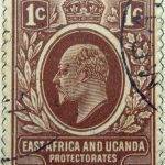 1 cent british east africa and uganda protectorates 1907 king eduard vii braun brown brun stamp