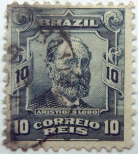 10 correio reis brazil aristides lobo used stamp