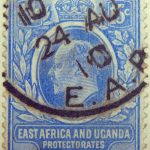 15 cents british east africa and uganda protectorates 1907 king eduard vii ultramarin blue ciel stamp