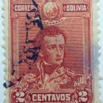 1899 1901 general sucre 1795 1830 correos de bolivia 2 centavos vermilion