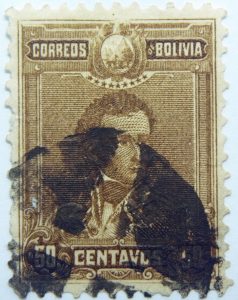 1899 1901 general sucre 1795 1830 correos de bolivia 50 centavos brown