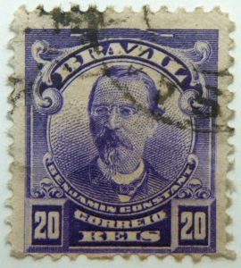 20 correio reis brazil benjamin constant used stamp