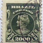 2000 correio reis brazil stamp 1906 1917 yellow green