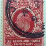 6 cents british east africa and uganda protectorates 1907 king eduard vii rot red rouge stamp