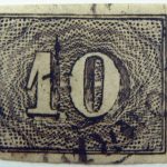 brazil stamp 10r black 1850 jan 1 used black