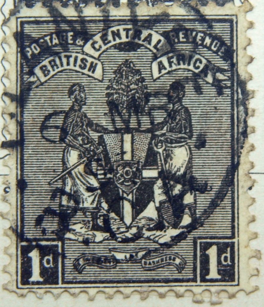 british central africa afrique centrale stamp postage revenoe black silver noir schwarz 1895 1896