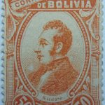 correos de bolivia 50 centavos orange sucre stamp