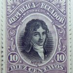 1899 june republica del ecuador 10 diez centavos correos joe mejia de lequerica purple black stamp