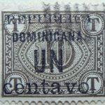 1906 postage due stamps overprinted republica dominicana. un centavo 1 10 browish olive color