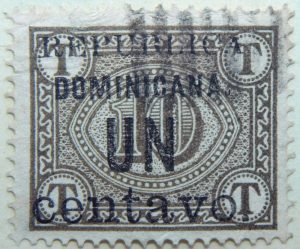 1906 postage due stamps overprinted republica dominicana. un centavo 1 10 browish olive color