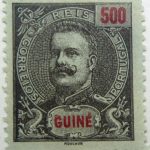 portuguese guinea 1898 1901 king carlos i stamp red black 500 guine reis correios portugal