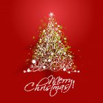 2017 merry christmas red background 2560x1440