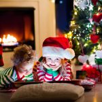 christmas 3840x2160 presents kids santa hat decoration 4k 3623