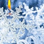 christmas decoration 2560x1440 snowfall candle light 5k 3980