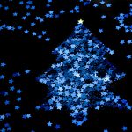 christmas tree 3000x1996 blue stars dark background 3970