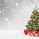 christmas tree 3840x2160 decoration presents gifts snowfall 5k 3963