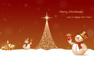 merry christmas 2560x1600 happy new year christmas tree snowman 3978