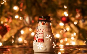 snowman candle christmas tree 16675