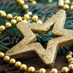 star gold beads decorations christmas new year 5671