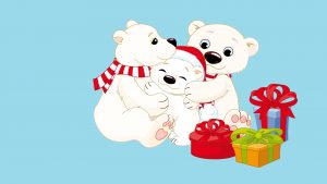 teddy bear christmas family christmas present 1920x1080